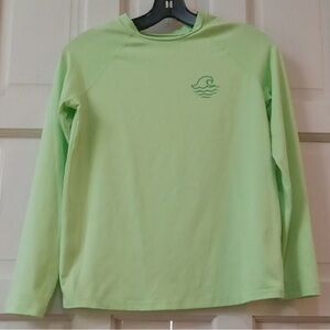 Art Class Swim Shirt Lime Green Long Sleeve Boys Size XL(14).